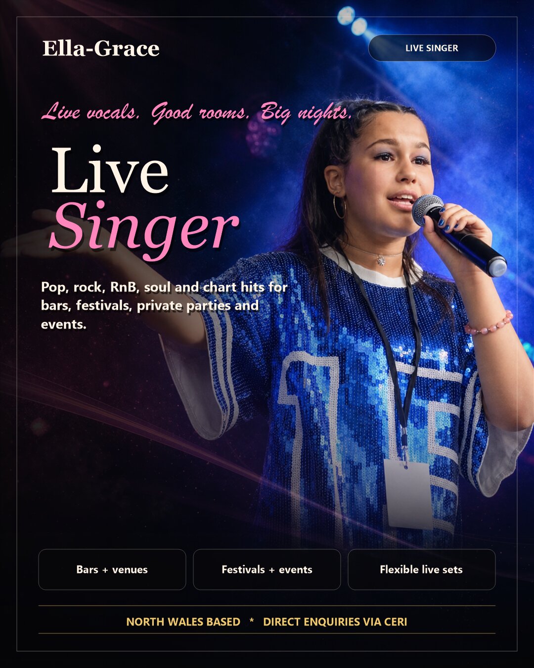 Ella-Grace live singer poster